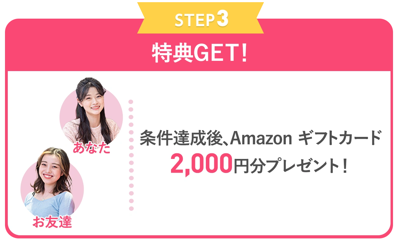 step③：特典GET!