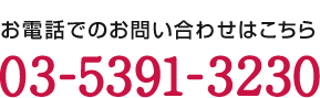 お電話でのお問い合わせはこちら　03-5391-3230