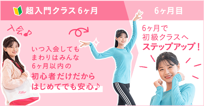 ダンス歴6ヶ月未満の生徒さんしかいない